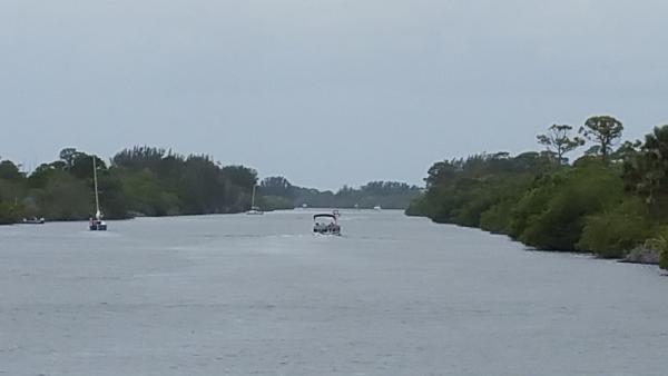 The Barge Canal goes across Merrit Island, connecting the Indian and Banana Rivers