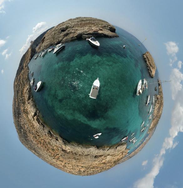 My boat my world, taken using drone at Comino Malta